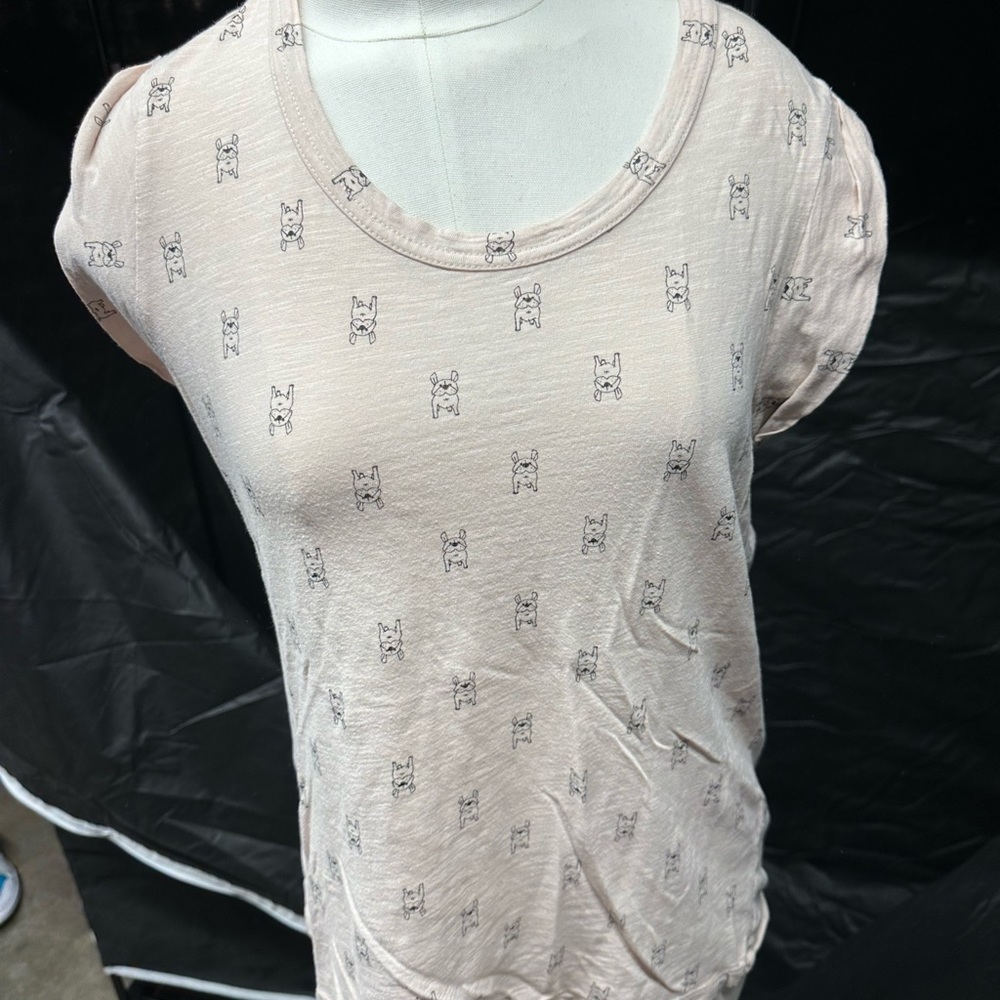 Banana republic French bull dog tee